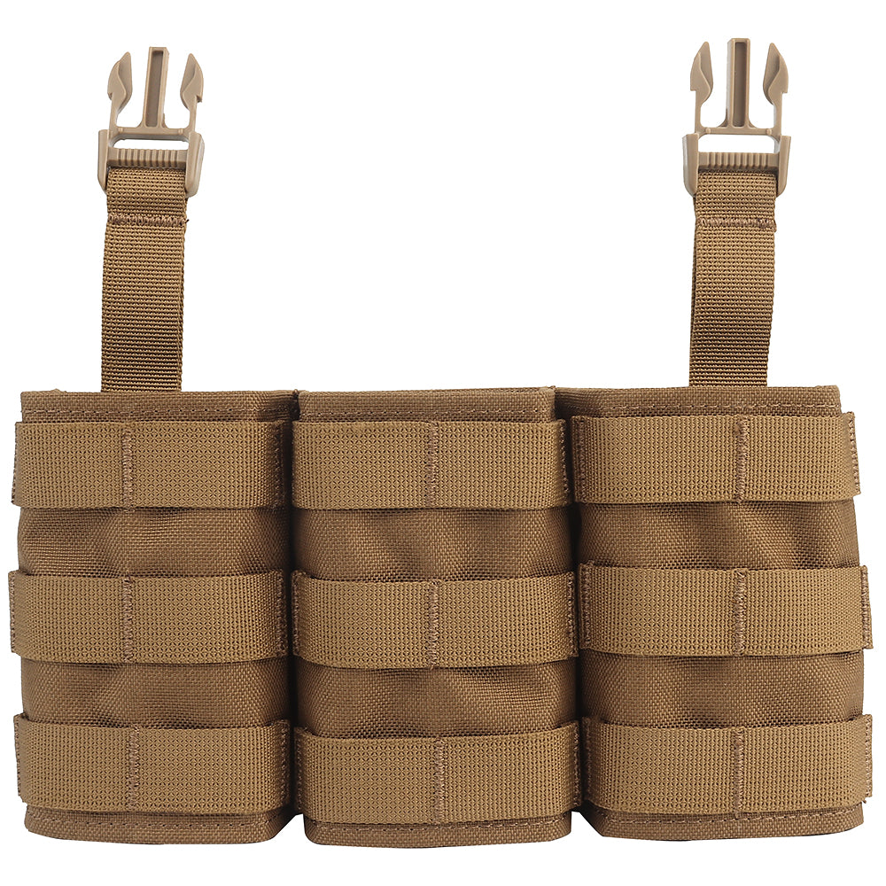 WOSPORT FAST 7.62 TRIPLE MAG POUCH (LONG) FRONT PANEL[WST-MG-F-24]