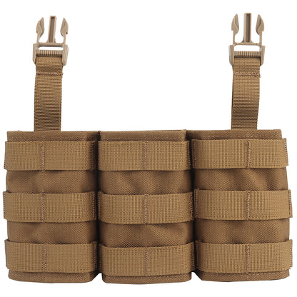 WOSPORT FAST 7.62 TRIPLE MAG POUCH (LONG) FRONT PANEL[WST-MG-F-24]