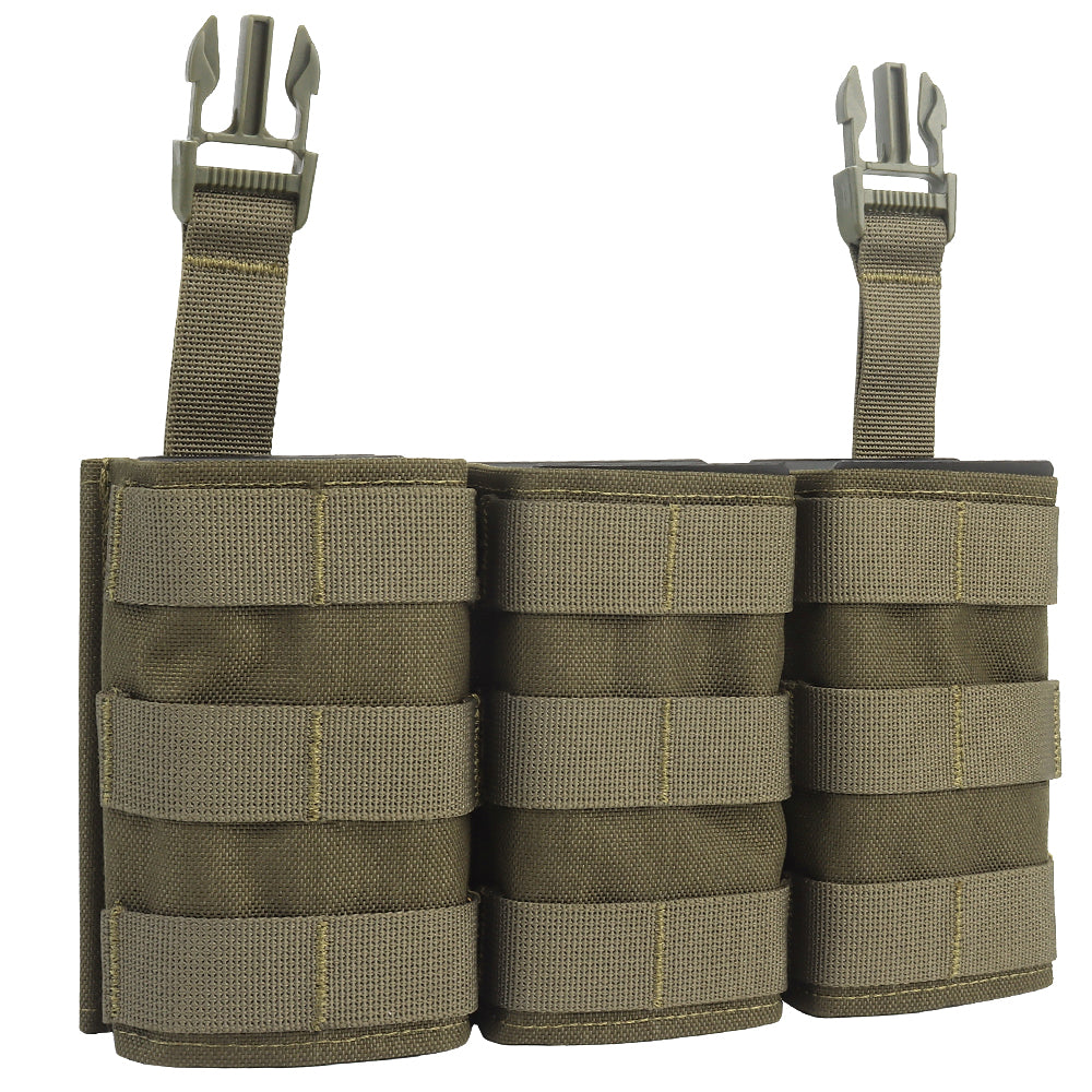 WOSPORT FAST 7.62 TRIPLE MAG POUCH (LONG) FRONT PANEL[WST-MG-F-24]