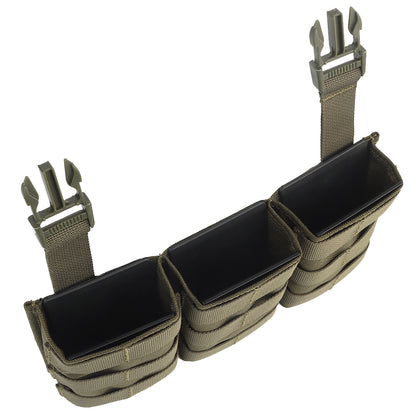 WOSPORT FAST 7.62 TRIPLE MAG POUCH (LONG) FRONT PANEL[WST-MG-F-24]