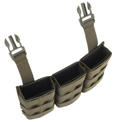 WOSPORT FAST 5.56 TRIPLE MAG POUCH (LONG) FRONT PANEL[WST-MG-F-22]