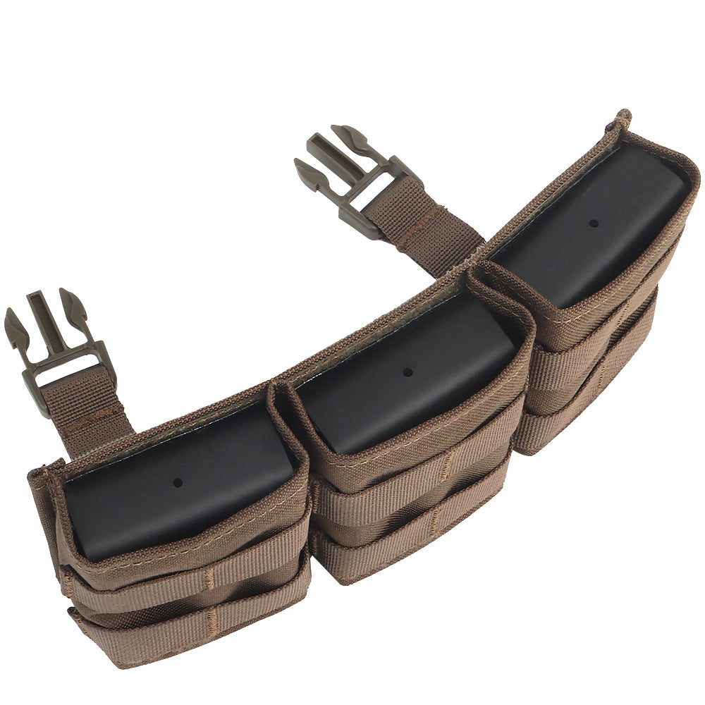 WOSPORT FAST 7.62 TRIPLE MAG POUCH (MEDIUM) FRONT PANEL[WST-MG-F-23]
