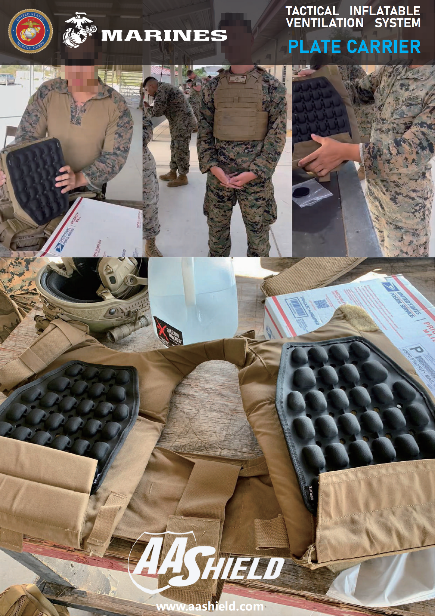 AA SHIELD TACTICAL INFLATABLE VENTILATION (TIV) SYSTEM CHEST [AA-BC-357]