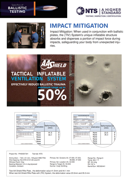 AA SHIELD TACTICAL INFLATABLE VENTILATION (TIV) SYSTEM CHEST [AA-BC-357]