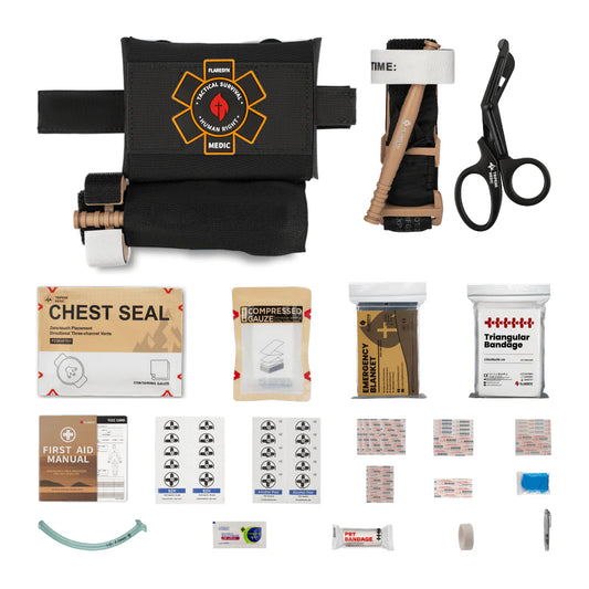 FLARESYN MICRO TRAUMA EDC MOLLE POUCH WITH RAPID DEPLOY TOURNIQUET SLEEVE[FS-TR-MTES]