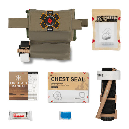 FLARESYN MICRO TRAUMA EDC MOLLE POUCH WITH RAPID DEPLOY TOURNIQUET SLEEVE[FS-TR-MTES]