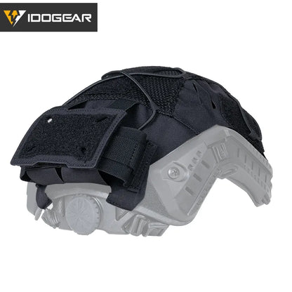 IDOGEAR TACTICAL HELMET COVER WITH NVG BATTERY POUCH RANGER GREEN [IG-HC3813]