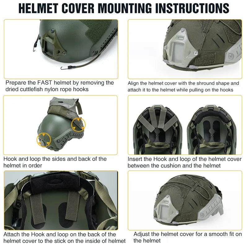 IDOGEAR TACTICAL HELMET COVER WITH NVG BATTERY POUCH RANGER GREEN [IG-HC3813]
