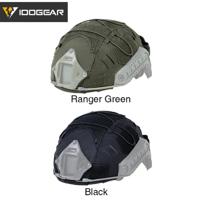 IDOGEAR TACTICAL HELMET COVER WITH NVG BATTERY POUCH RANGER GREEN [IG-HC3813]