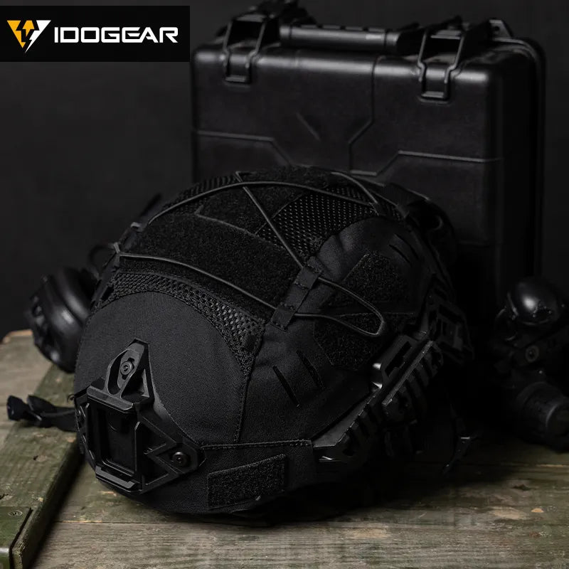 IDOGEAR TACTICAL HELMET COVER FOR WENDY HELMET WITH NVG BATTERY POUCH [IG-HC3814]