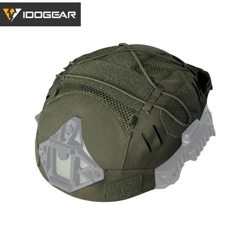 IDOGEAR TACTICAL HELMET COVER FOR WENDY HELMET WITH NVG BATTERY POUCH [IG-HC3814]
