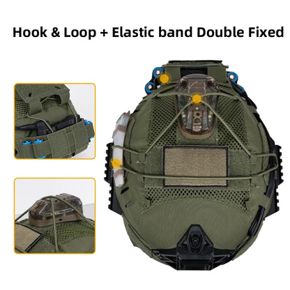 IDOGEAR TACTICAL HELMET COVER FOR WENDY HELMET WITH NVG BATTERY POUCH [IG-HC3814]