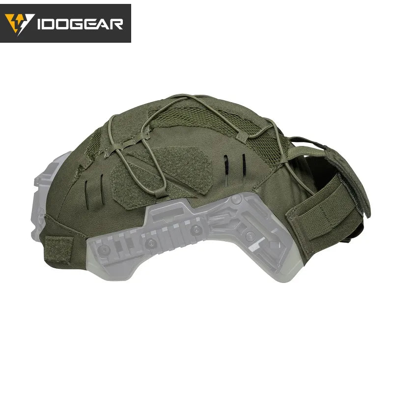 IDOGEAR TACTICAL HELMET COVER FOR WENDY HELMET WITH NVG BATTERY POUCH [IG-HC3814]