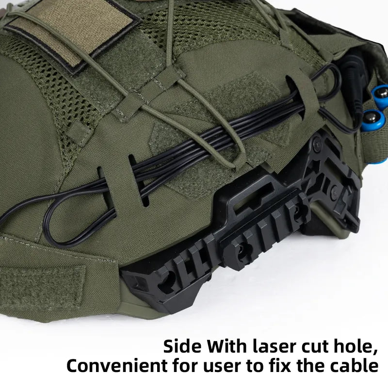 IDOGEAR TACTICAL HELMET COVER FOR WENDY HELMET WITH NVG BATTERY POUCH [IG-HC3814]