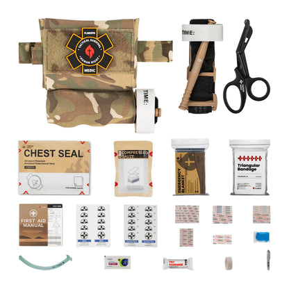 FLARESYN MICRO TRAUMA EDC MOLLE POUCH WITH RAPID DEPLOY TOURNIQUET SLEEVE[FS-TR-MTES]
