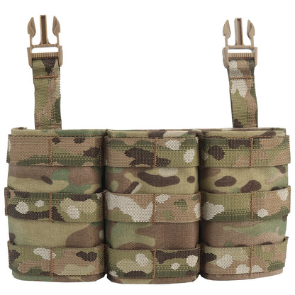 WOSPORT FAST 7.62 TRIPLE MAG POUCH (LONG) FRONT PANEL[WST-MG-F-24]