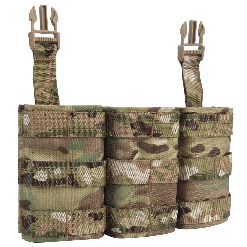 WOSPORT FAST 7.62 TRIPLE MAG POUCH (LONG) FRONT PANEL[WST-MG-F-24]