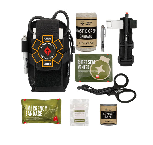 FLARESYN EDC IFAK TRAUMA KIT MOLLE TACTICAL POUCH [FS-EDCTK]