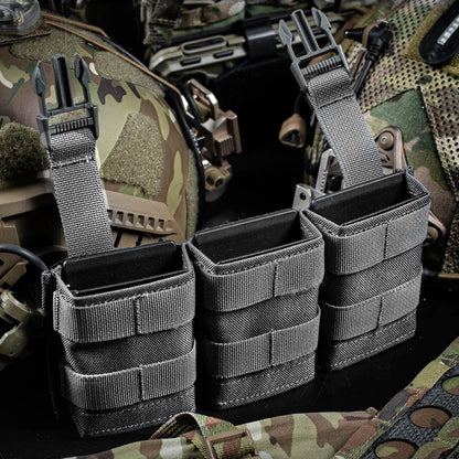 WOSPORT FAST 5.56 TRIPLE MAG POUCH (MEDIUM) FRONT PANEL[WST-MG-F-21]