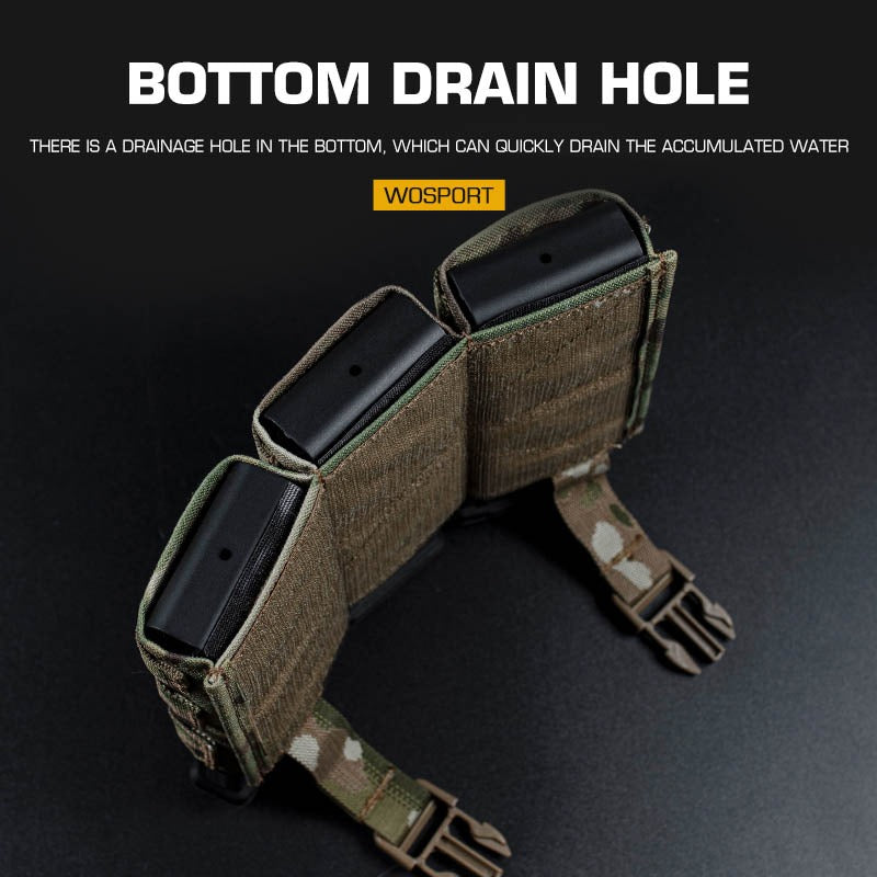 WOSPORT FAST 5.56 TRIPLE MAG POUCH (LONG) FRONT PANEL[WST-MG-F-22]