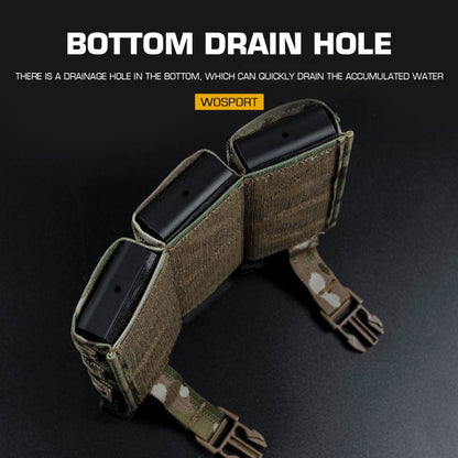 WOSPORT FAST 5.56 TRIPLE MAG POUCH (LONG) FRONT PANEL[WST-MG-F-22]