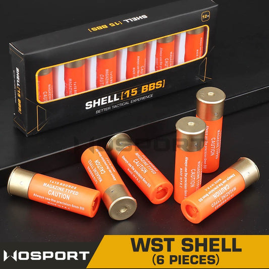 WOSPORT SHOTGUN SHELL MODEL (15 BBs) 6PCS [WST-EX-015]