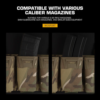 WOSPORT K-TYPE K-TYPE TRIPLE MAG POUCH PANEL [WST-VE-118-ACC-01]
