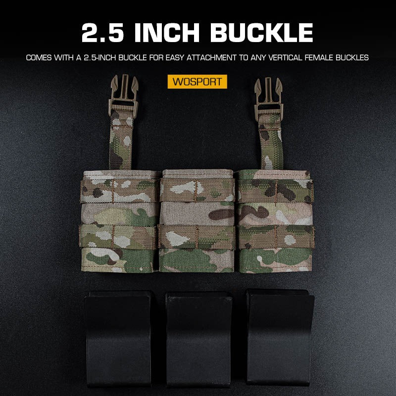 WOSPORT FAST 7.62 TRIPLE MAG POUCH (MEDIUM) FRONT PANEL[WST-MG-F-23]