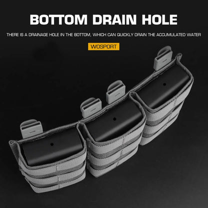 WOSPORT FAST 7.62 TRIPLE MAG POUCH (LONG)[WST-MG-F-19]