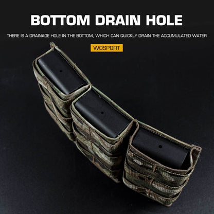 WOSPORT FAST 7.62 TRIPLE MAG POUCH (LONG)[WST-MG-F-19]