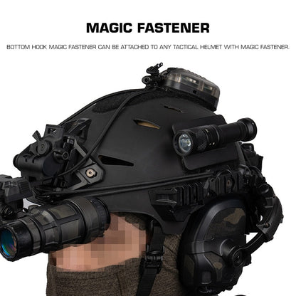 WOSPORT HELMET MAGIC FASTENER FLASHLIGHT MOUNT（WITH BARREL） [WST-FL-ACC-55]