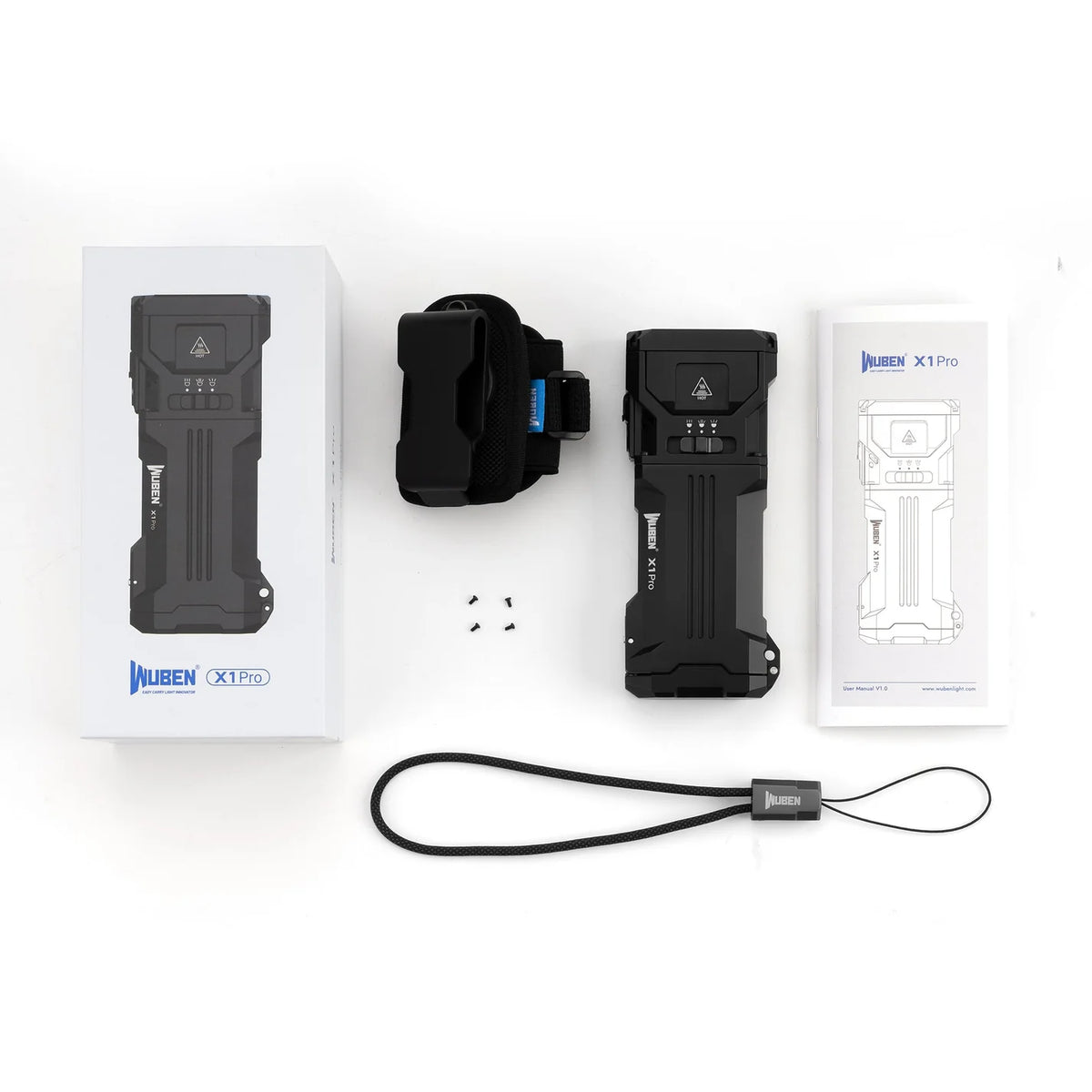 WUBEN X1PRO 12300 LUMENS RECHARGEABLE EDC FLASHLIGHT WITH POWER BANK & CLIP[WB-X1PRO]