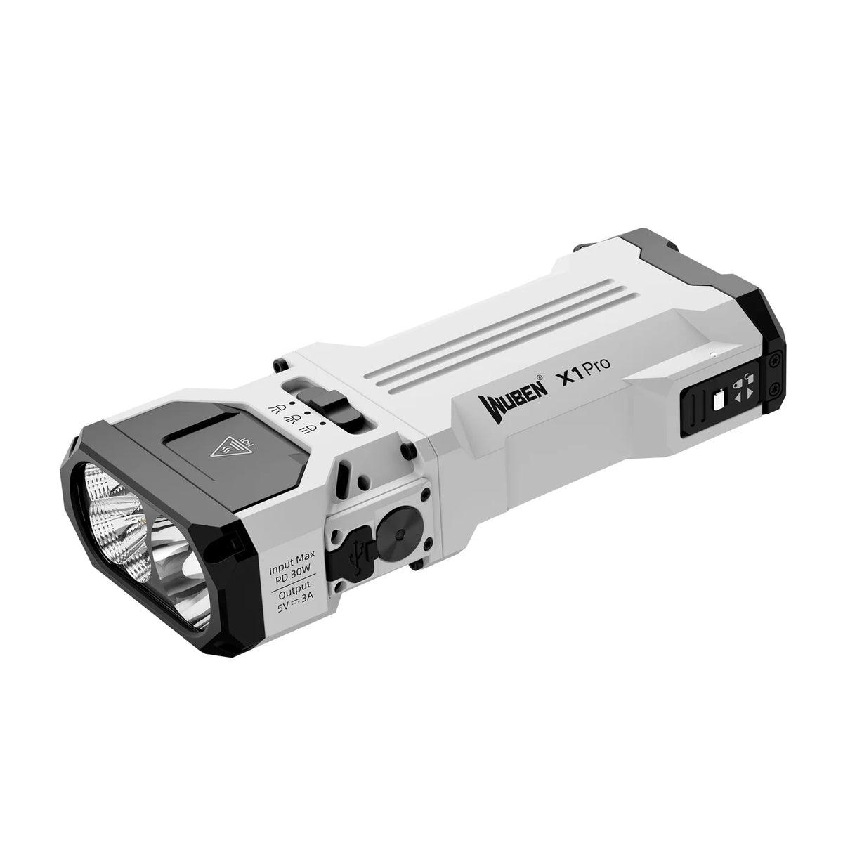 WUBEN X1PRO 12300 LUMENS RECHARGEABLE EDC FLASHLIGHT WITH POWER BANK & CLIP[WB-X1PRO]