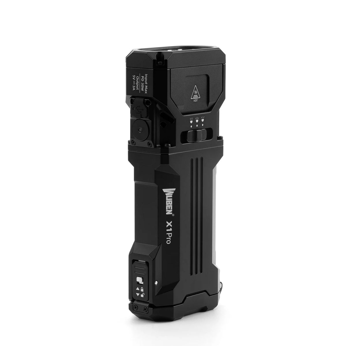 WUBEN X1PRO 12300 LUMENS RECHARGEABLE EDC FLASHLIGHT WITH POWER BANK & CLIP[WB-X1PRO]