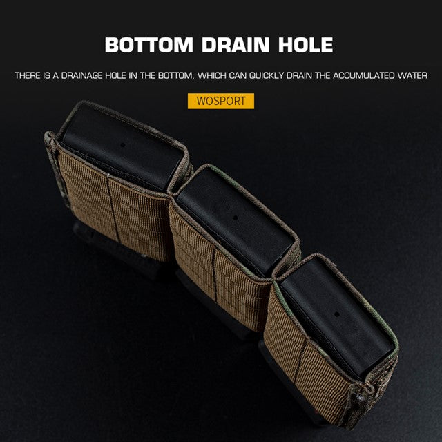 WOSPORT FAST 5.56 TRIPLE MAG POUCH (MEDIUM) [WST-MG-F-12]