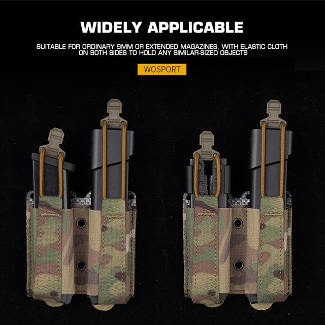 WOSPORT DOUBLE ELASTIC MAG POUCH（PISTOL） [WST-MG-70]