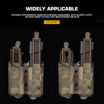 WOSPORT DOUBLE ELASTIC MAG POUCH（PISTOL） [WST-MG-70]