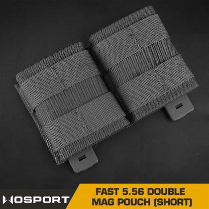WOSPORTFAST 5.56 DOUBLE MAG POUCH (SHORT)[WST-MG-F-09]