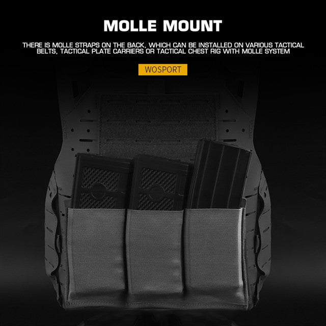 WOSPORT LIGHTWEIGHT ELASTIC TRIPLE MAG POUCH [WST-MG-116]
