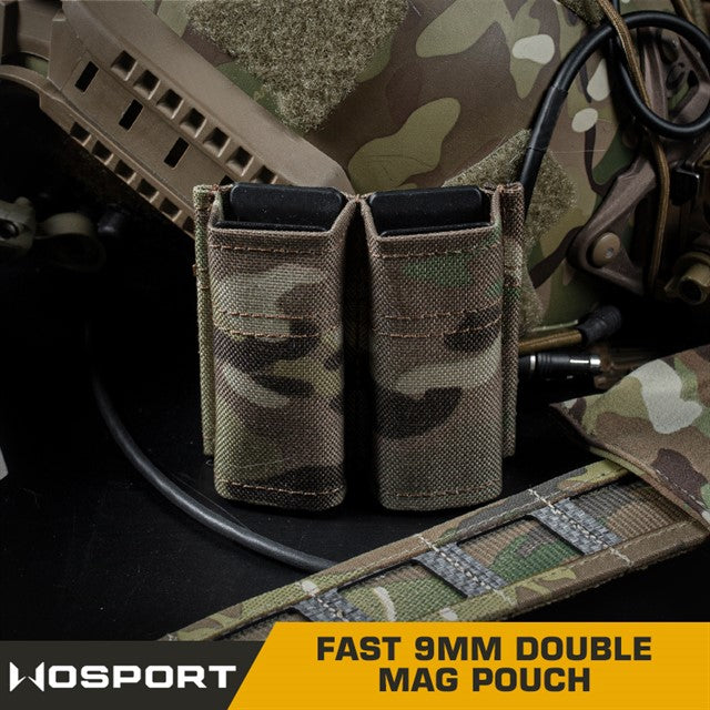 WOSPORT FAST 9MM DOUBLE MAG POUCH [WST-MG-F-04]