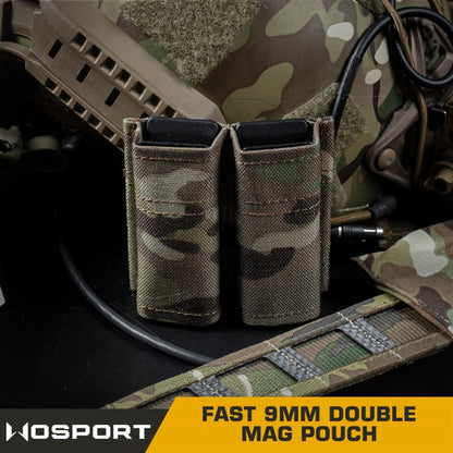 WOSPORT FAST 9MM DOUBLE MAG POUCH [WST-MG-F-04]