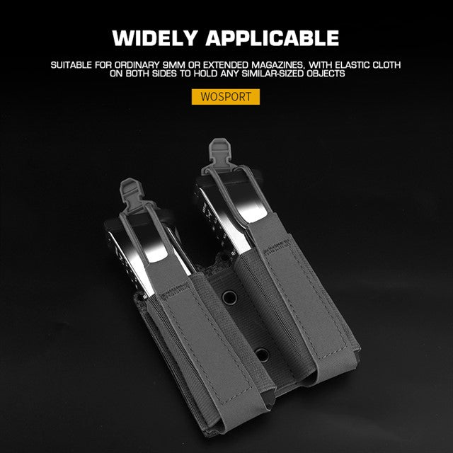 WOSPORT DOUBLE ELASTIC MAG POUCH（PISTOL） [WST-MG-70]