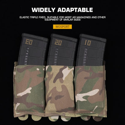 WOSPORT LIGHTWEIGHT ELASTIC TRIPLE MAG POUCH [WST-MG-116]