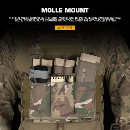 WOSPORT LIGHTWEIGHT ELASTIC TRIPLE MAG POUCH [WST-MG-116]