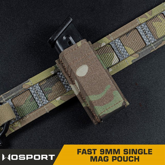 WOSPORT FAST 9MM SINGLE MAG POUCH [WST-MG-F-02]
