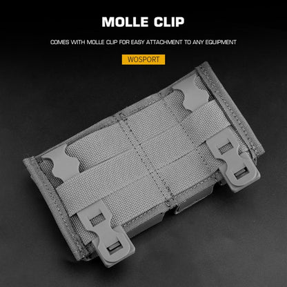 WOSPORT FAST 9MM &5.56 DOUBLE MAG POUCH (SHORT) [WST-MG-F-06]