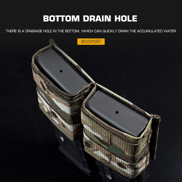 WOSPORTFAST 5.56 DOUBLE MAG POUCH (SHORT)[WST-MG-F-09]