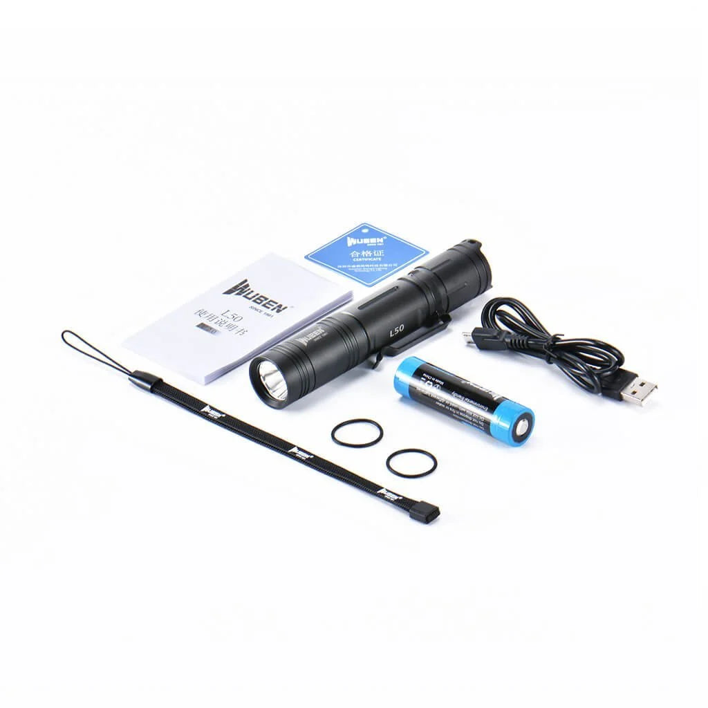 WUBEN WUBEN L50 EDC RECHARGEABLE 18650 TACTICAL LED FLASHLIGHT[WB-L50]