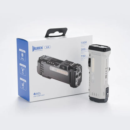 WUBEN X4 COMPACT MULTI-FUNCTION 1500 LUMEN EDC TACTICAL FLASHLIGHT[WB-X4]